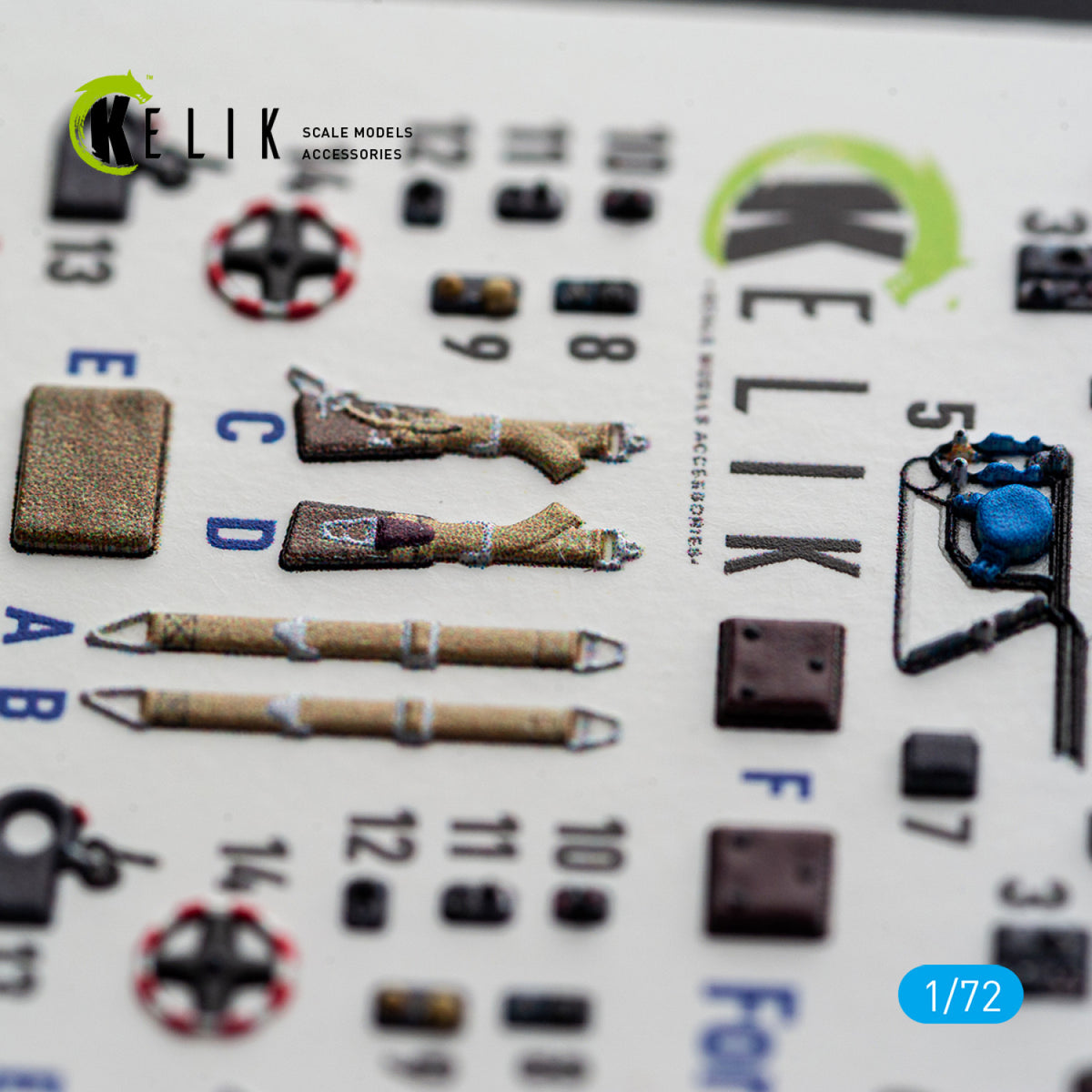 KELIK K72251 Messerschmitt Bf-109 F-2 / F-4 - Interior 3D Decals (for Eduard Kits) 1/72 – image 2