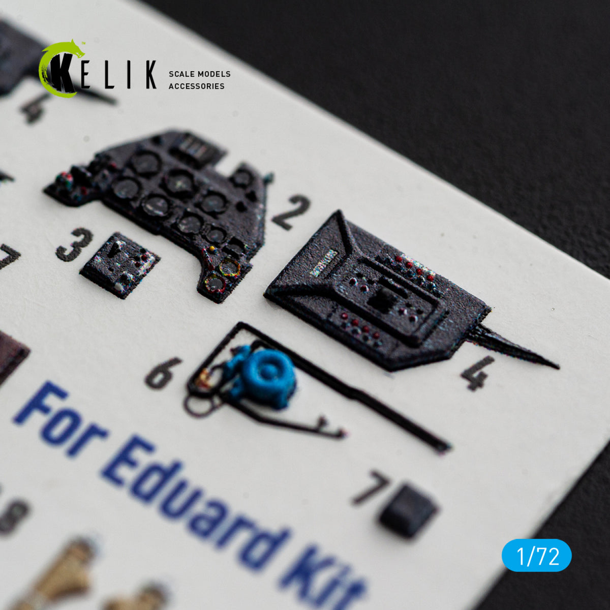 KELIK K72251 Messerschmitt Bf-109 F-2 / F-4 - Interior 3D Decals (for Eduard Kits) 1/72 – image 3