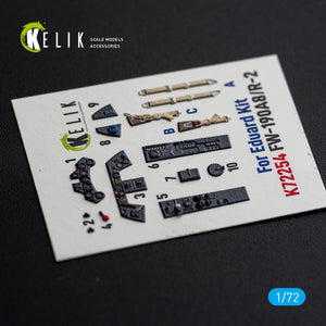 KELIK K72254 Focke Wulf Fw-190 A-8 / R-2 - Interior 3D Decals (for Eduard Kits) 1/72 – imagen 4