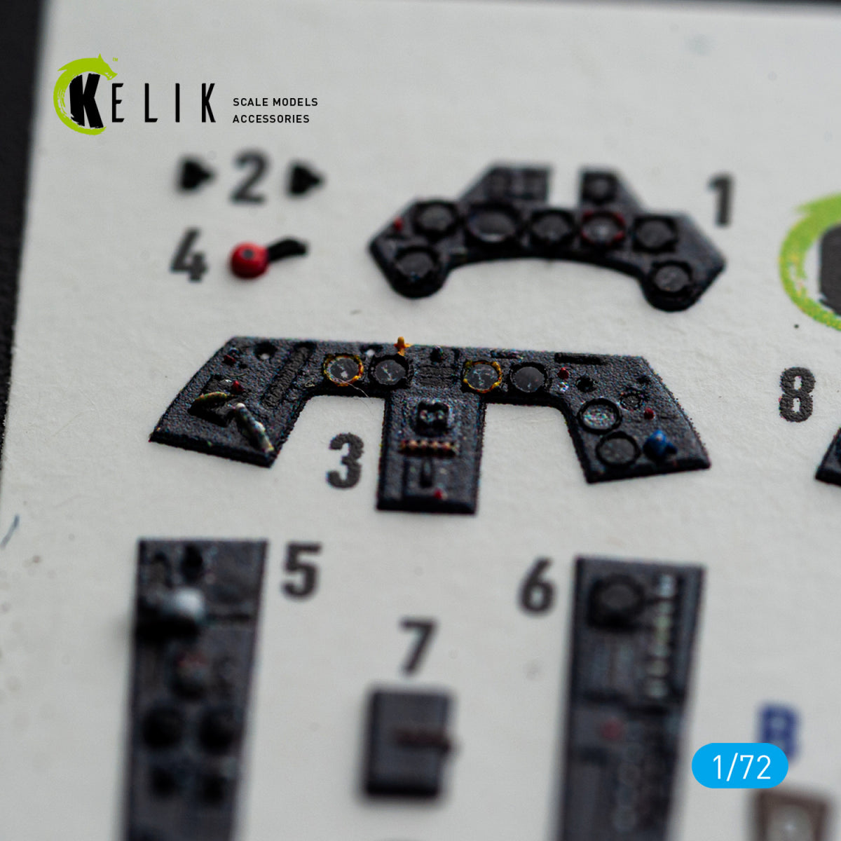 KELIK K72254 Focke Wulf Fw-190 A-8 / R-2 - Interior 3D Decals (for Eduard Kits) 1/72 – imagen 6