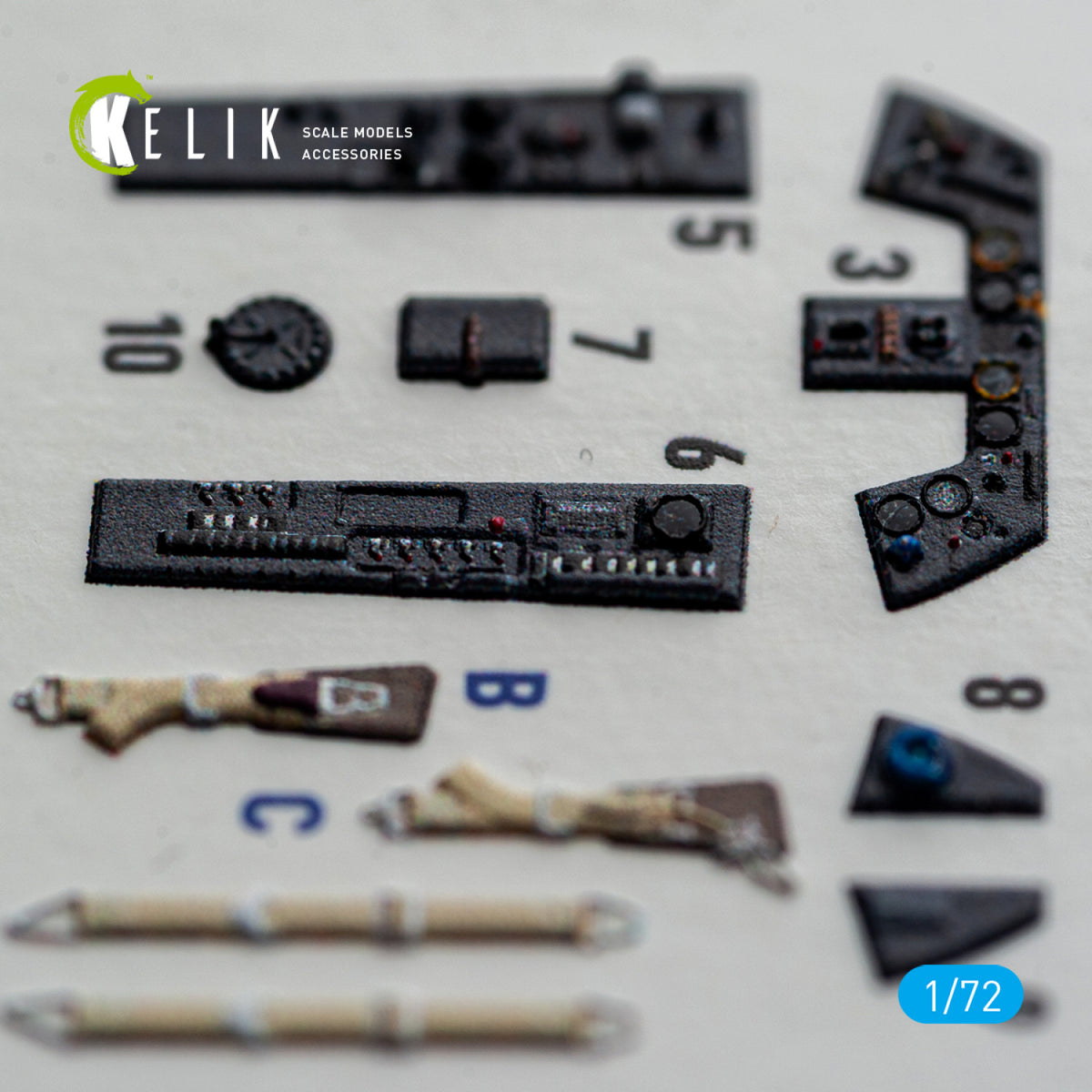 KELIK K72254 Focke Wulf Fw-190 A-8 / R-2 - Interior 3D Decals (for Eduard Kits) 1/72 – imagen 8