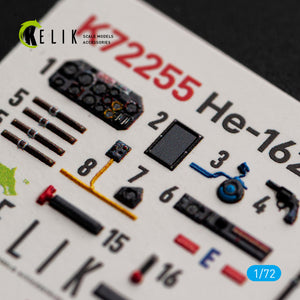 KELIK K72255 Heinkel He-162 Spatz - Interior 3D Decals (for Special Hobby Kits) 1/72 – Bild 6