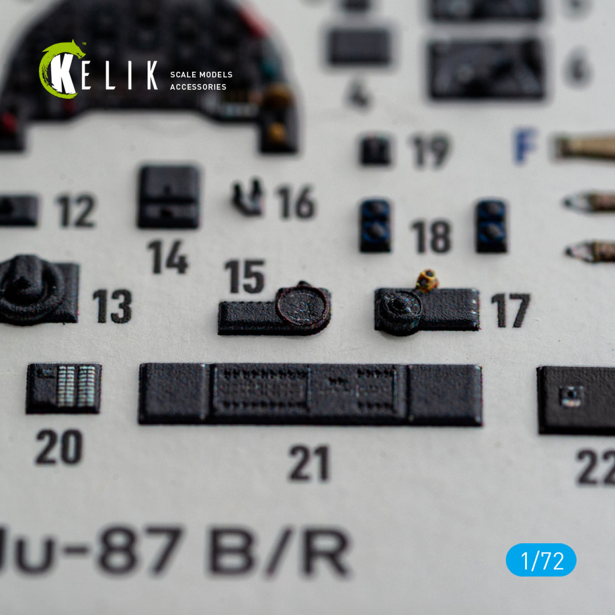 KELIK K72259 Junkers Ju-87 B/R Stuka - Interior 3D Decals (for Airfix Kits) 1/72 – imagen 5