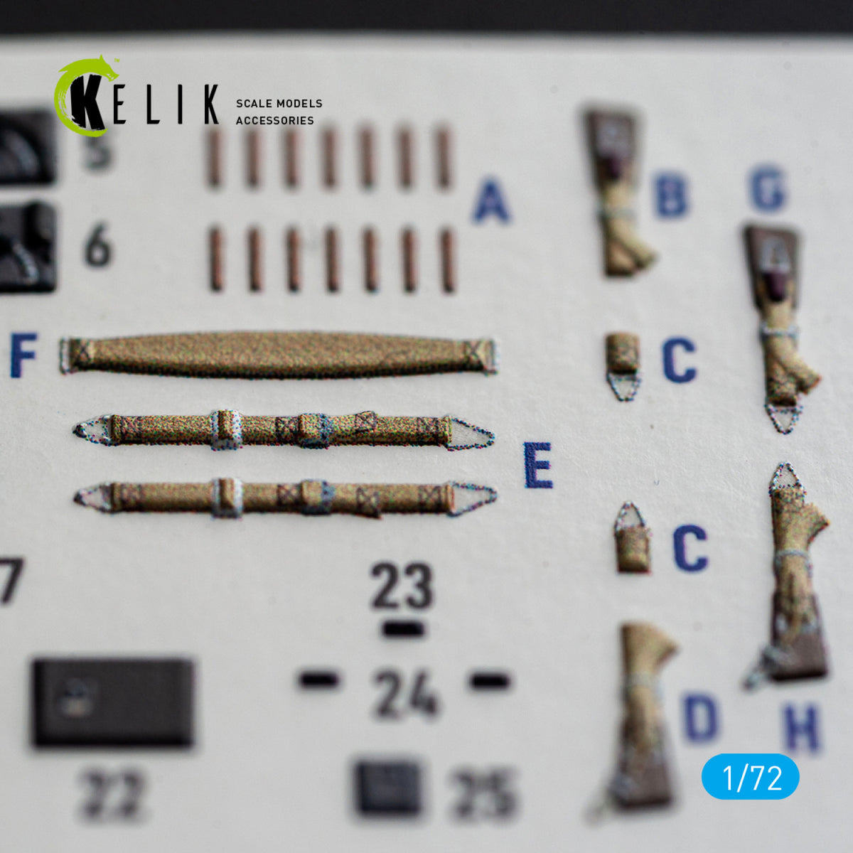 KELIK K72259 Junkers Ju-87 B/R Stuka - Interior 3D Decals (for Airfix Kits) 1/72 – imagen 6
