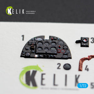 KELIK K72262 Supermarine Spitfire Mk.Vb - Interior 3D Decals (for Eduard Kits) 1/72 – zdjęcie 4