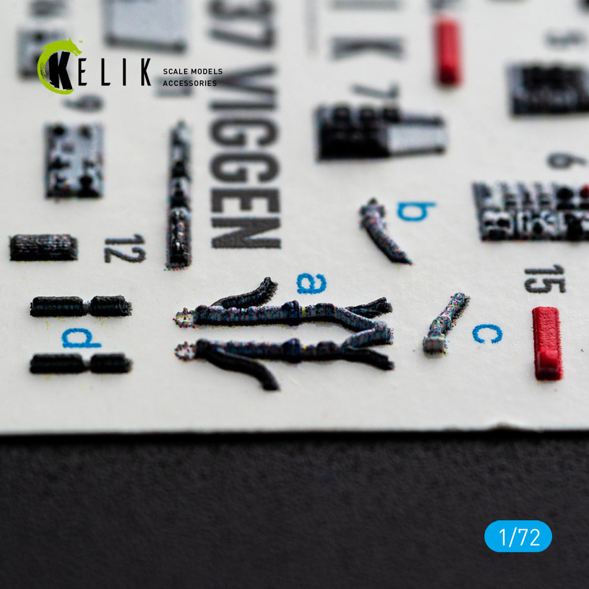 KELIK K72271 Saab AJ-37 Viggen - Interior 3D Decals (for Special Hobby Kits) 1/72 – immagine 2