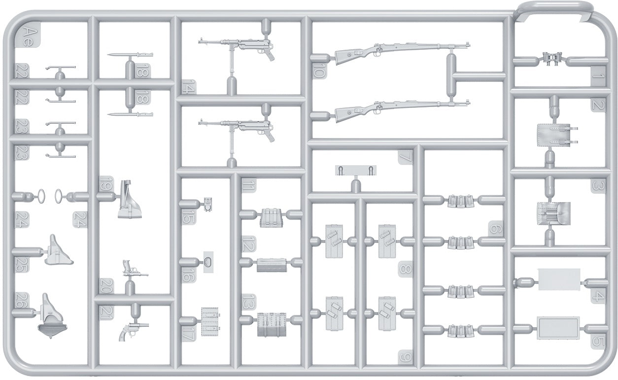 MiniArt 36075 German Checkpoint. 3t Cargo Truck 3,6-36S &amp;amp; Kfz.1 Type 170VK w/ Feldgendarmerie. Big Set 1/35 – immagine 11