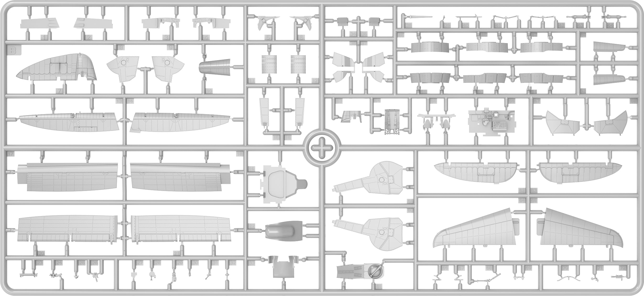 MiniArt 48042 P-47M Thunderbolt Dorsal Fin Advanced Kit 1/48 – imagen 14