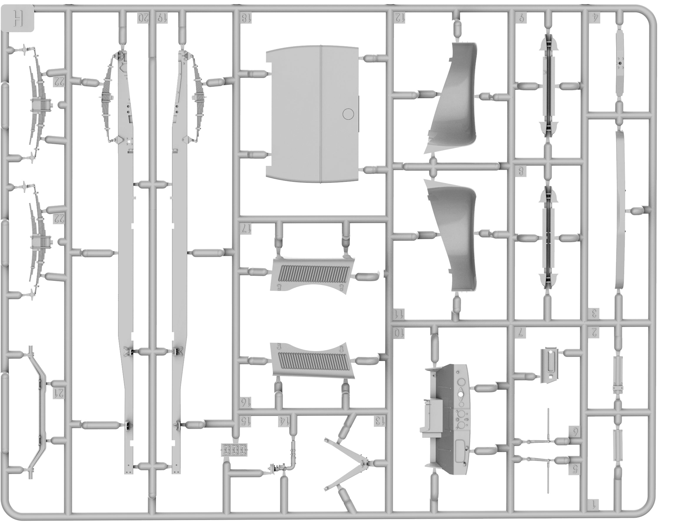 MiniArt 36075 German Checkpoint. 3t Cargo Truck 3,6-36S &amp;amp; Kfz.1 Type 170VK w/ Feldgendarmerie. Big Set 1/35 – immagine 33