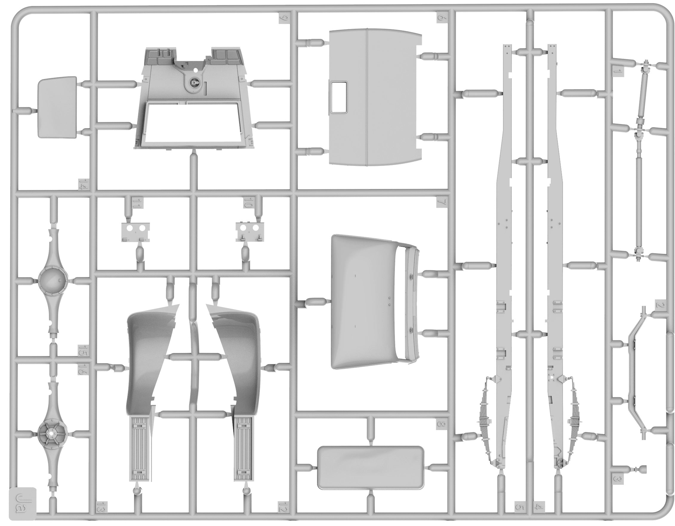 MiniArt 36075 German Checkpoint. 3t Cargo Truck 3,6-36S &amp;amp; Kfz.1 Type 170VK w/ Feldgendarmerie. Big Set 1/35 – immagine 35