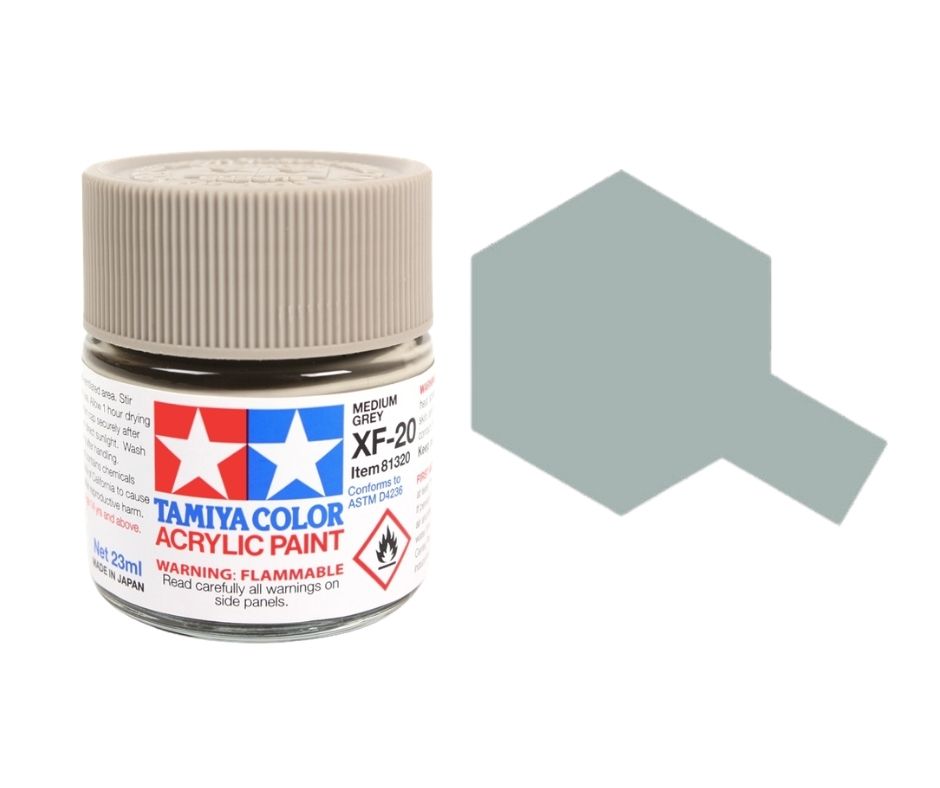 Tamiya 81320 Acrylique XF-20 Gris moyen 23 ml