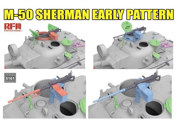 Rye Field Model 5161 M-50 Sherman early pattern Degem Aleph / Degem Beth 1/35 – imagen 6