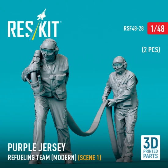 RESKIT RSF48-0028 Équipe de ravitaillement en maillot violet (moderne) (scène 1) (2 pièces) (Impression 3D) 1/48 – image 2