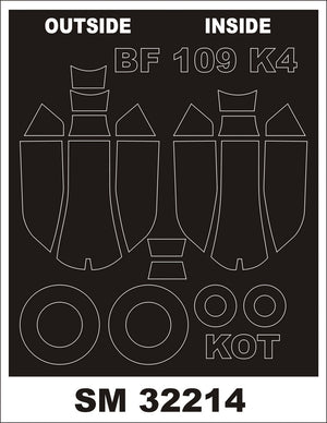 Montex SM32214 Bf 109K-4 KOTARE Mini Mask for painting 1/32
