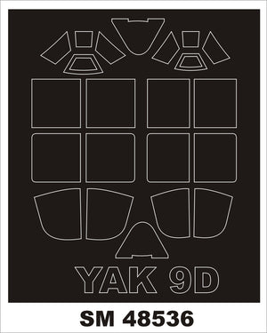 Montex SM48536 YAK-9D ZVEZDA Mini Mask for painting 1/48