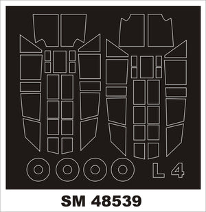 Montex SM48539 L-4 GRASSHOPPER SPECIAL HOBBY Mini Mask for painting 1/48