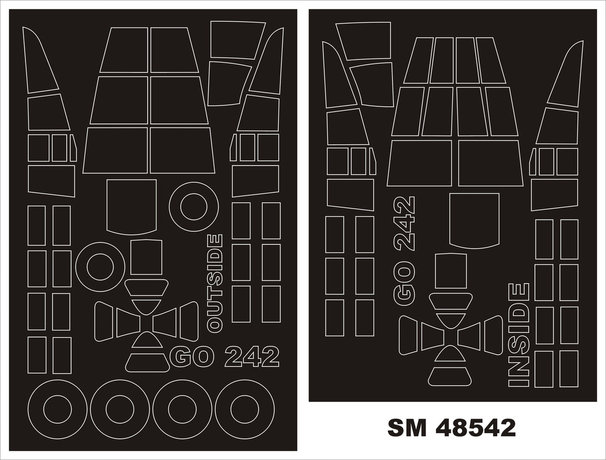 Montex SM48542 GOTHA GO-242B ICM Mini Mask for painting 1/48
