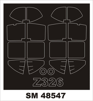 Montex SM48547 ZLIN 326 EDUARD Mini Mask for painting 1/48