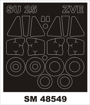 Montex SM48549 SU-25 ZVEZDA Mini Mask for painting 1/48
