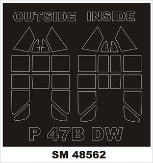 Montex SM48562 P-47B for DORA WINGS 1/48