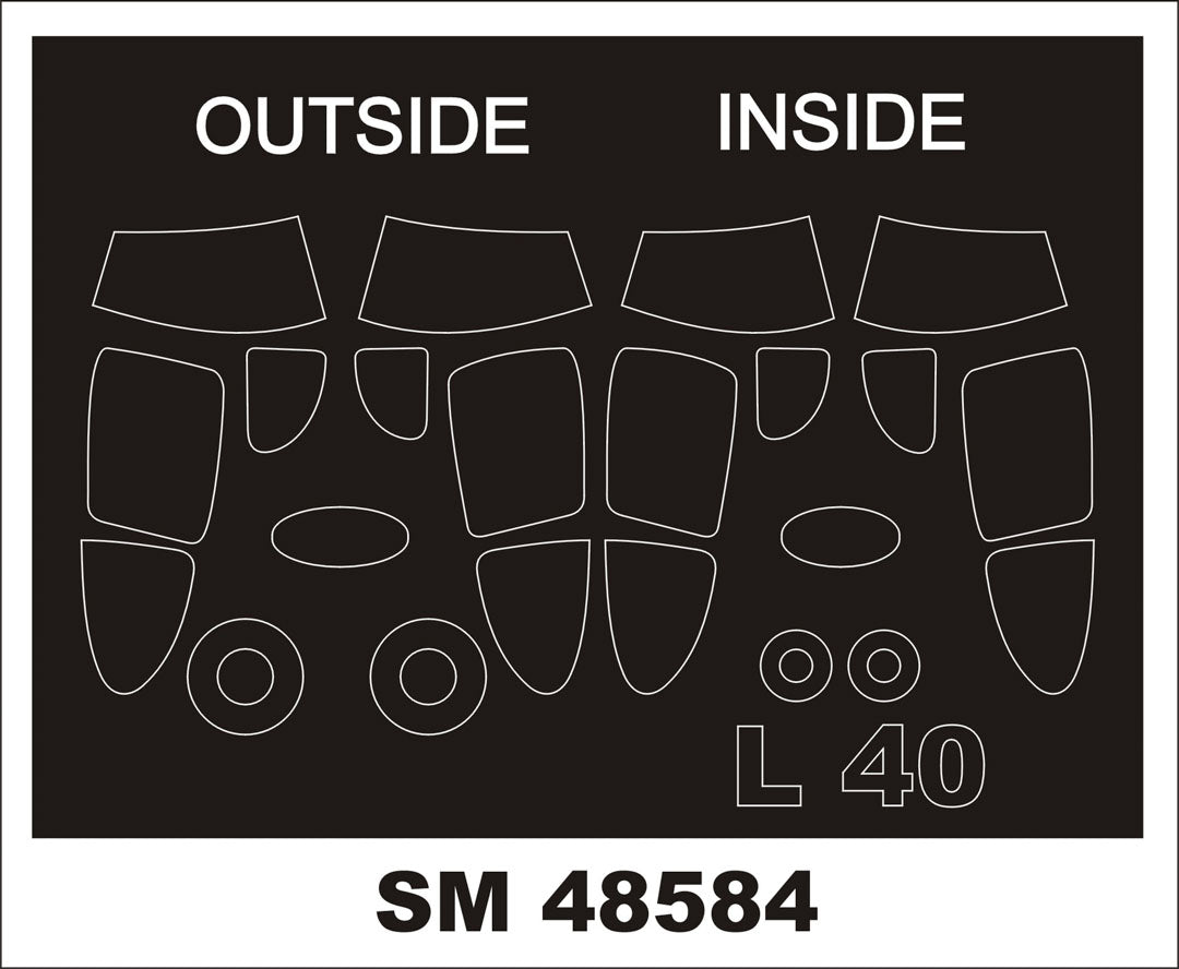 Montex SM48584 L-40 Meta Sokol KOVOZAVODY PROSTEJOV Mini Mask for painting 1/48