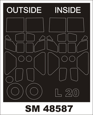 Montex SM48587 L-20A/U-6A Beaver DORA WINGS Mini Mask for painting 1/48