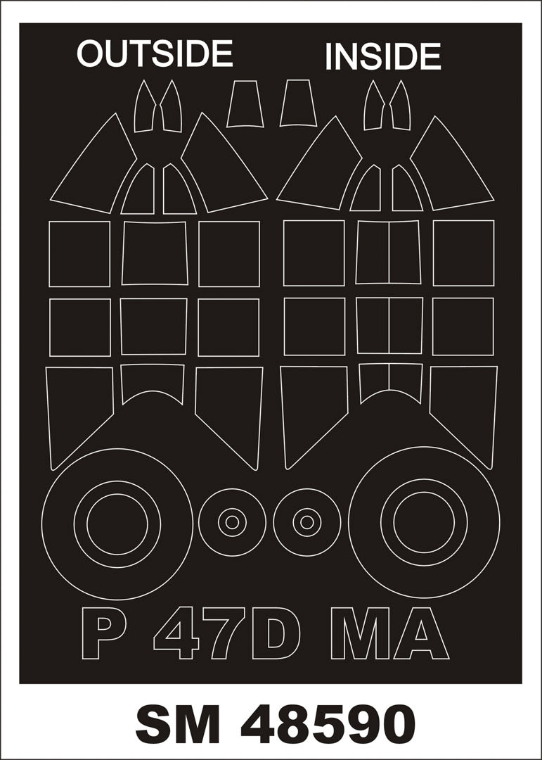 Montex SM48590 P-47D-11RE MINIART Mini Mask for painting 1/48