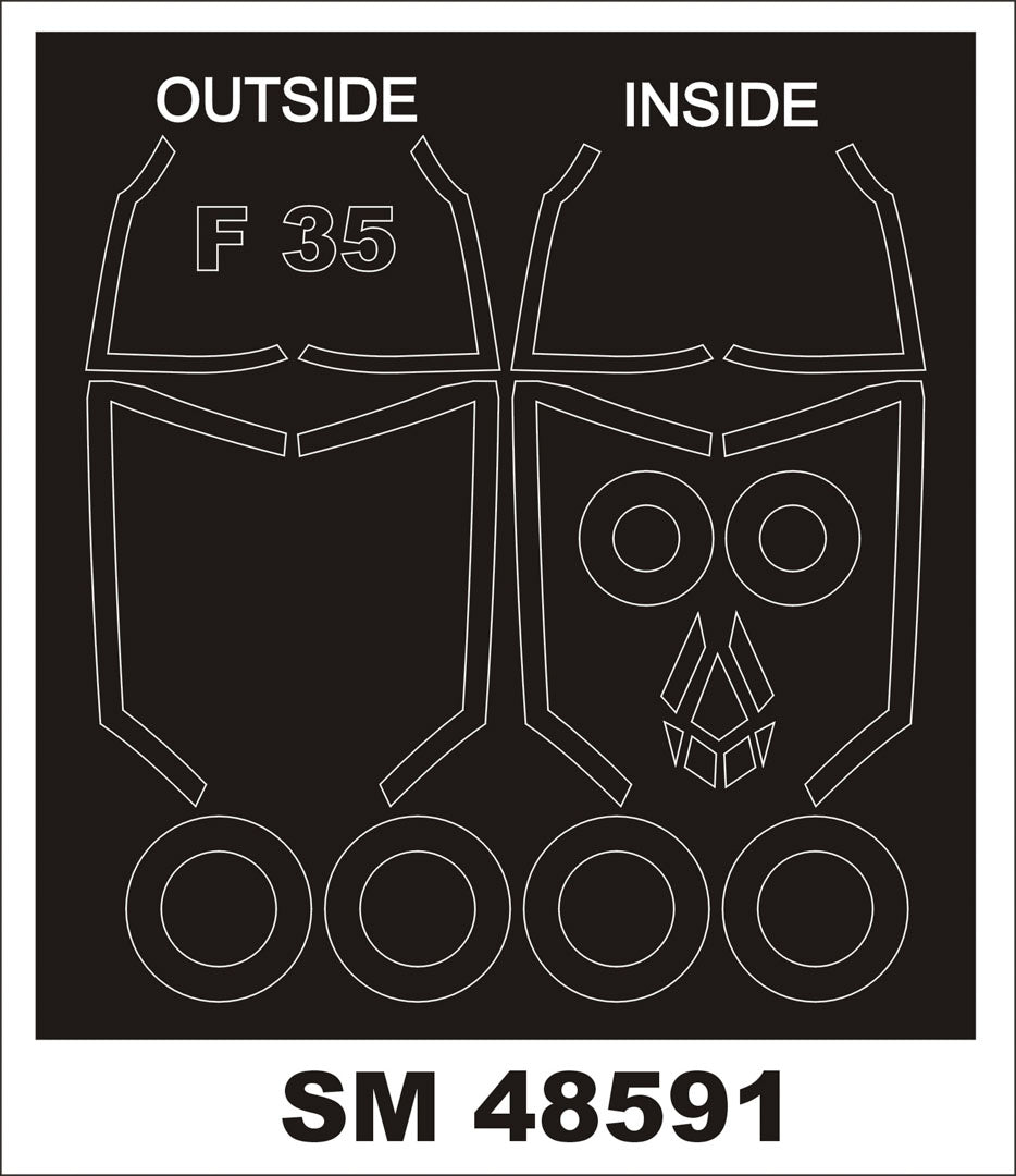 Montex SM48591 F-35 A Lightning II ITALERI Mini Mask for painting 1/48