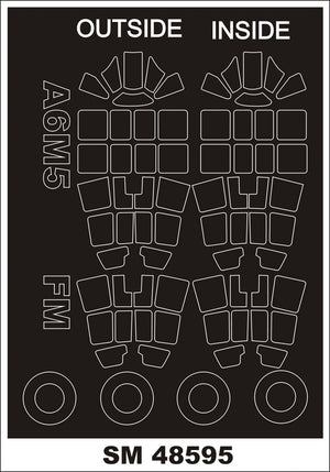 Montex SM48595 A6M5a Zero FINEMOLDS Mini Mask for painting 1/48