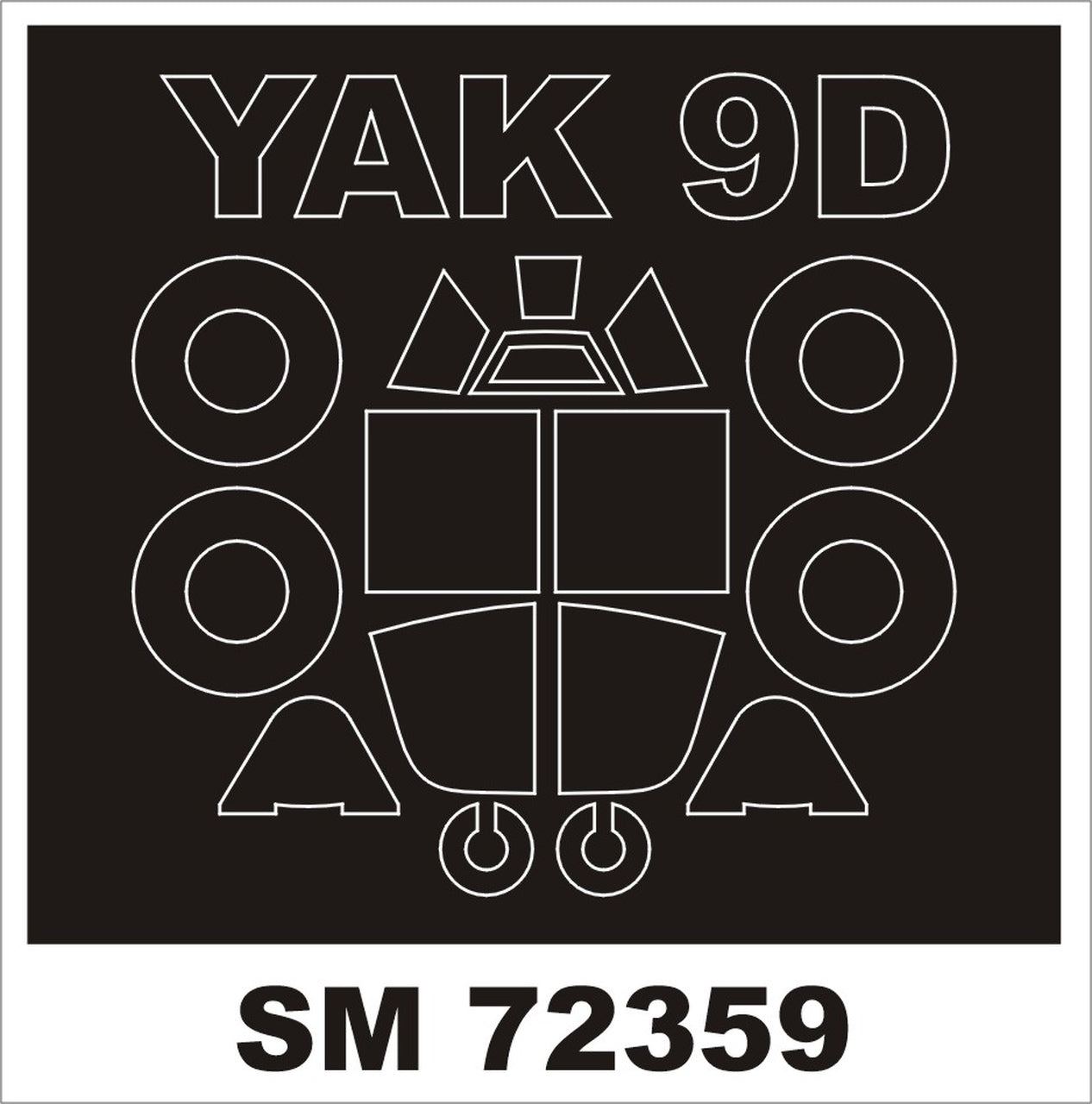 Montex SM72359 YAK-9D ZVEZDA Mini Mask for painting 1/72