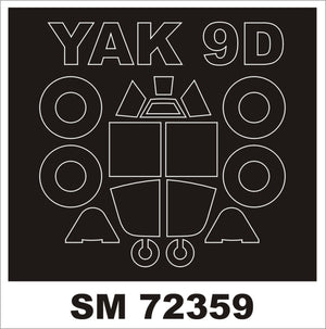 Montex SM72359 YAK-9D ZVEZDA Mini Mask for painting 1/72