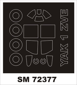 Montex SM72377 Yak-1 ZVEZDA Mini Mask for painting 1/72