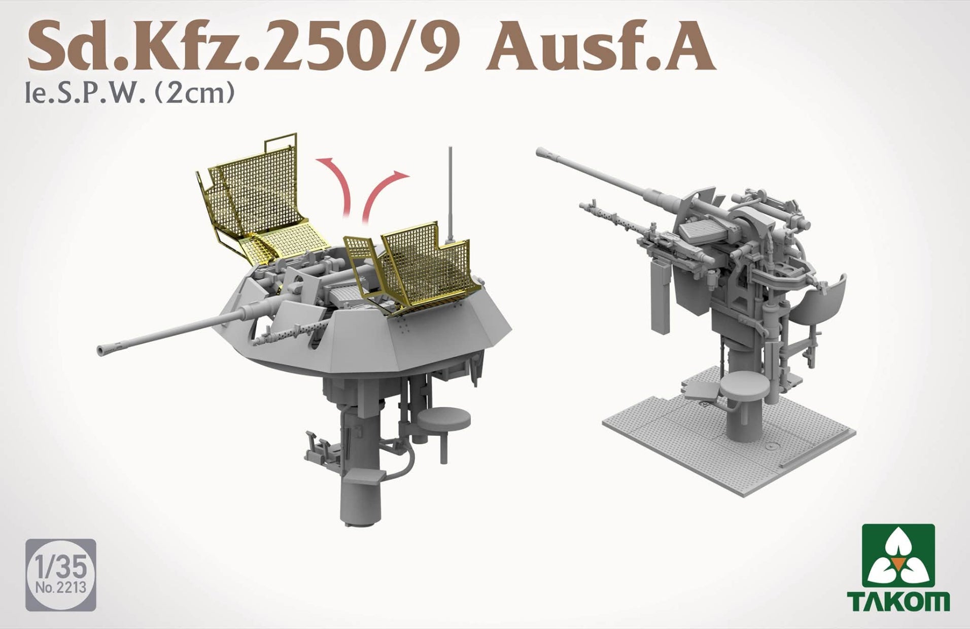 Takom 2213 Sd.Kfz. 250/9 Ausf. A le. S.P.W. (2 cm) 1/35 – image 6