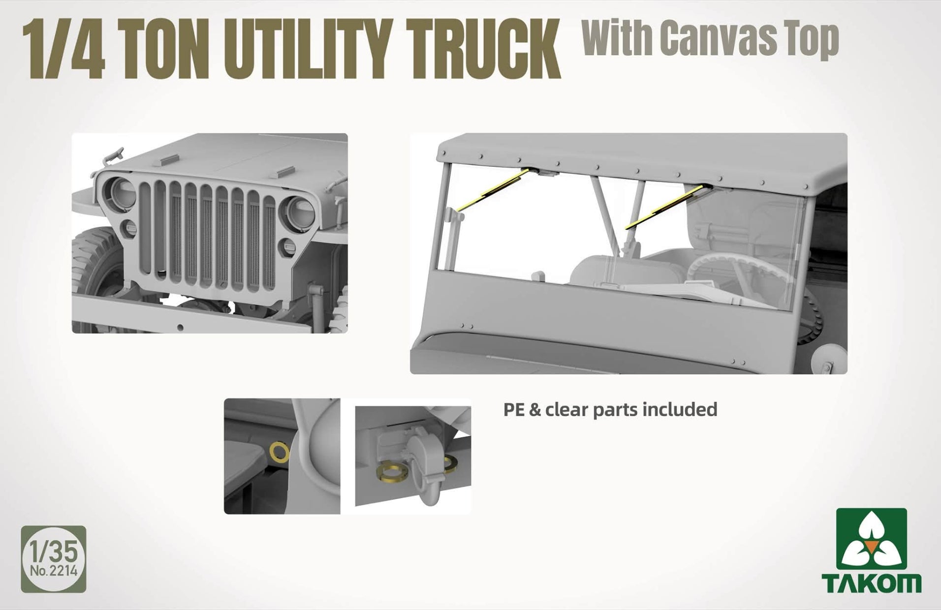 Takom 2214 1/4 Ton Utility Truck with Canvas Top 1/35 – Bild 5