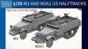 Andy&amp;#39;s Hobby Headquarters AHHQ35001 1/35 M3 &amp;amp; M3A1 U.S. WWII HALFTRACKS 1/35 – Bild 2