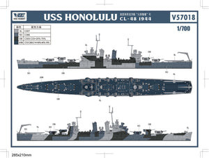 Vee Hobby V57018 USS Honolulu CL-48 - Standard Edition 1/700 – imagen 3
