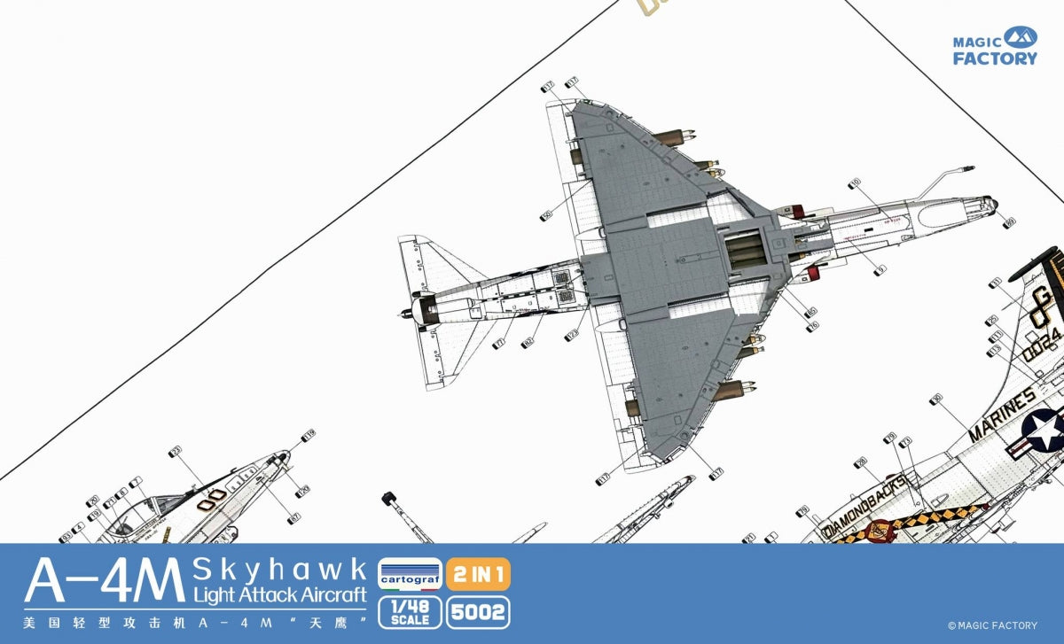 Magic Factory 5002 A-4M Skyhawk Light Attack Aircraft 2 in 1 1/48 – Bild 9