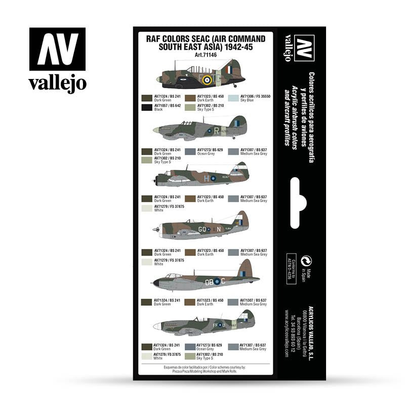 Vallejo 71146 RAF colors SEAC (Air Command South East Asia) 1942-1945 8 x 17 ml – Bild 2