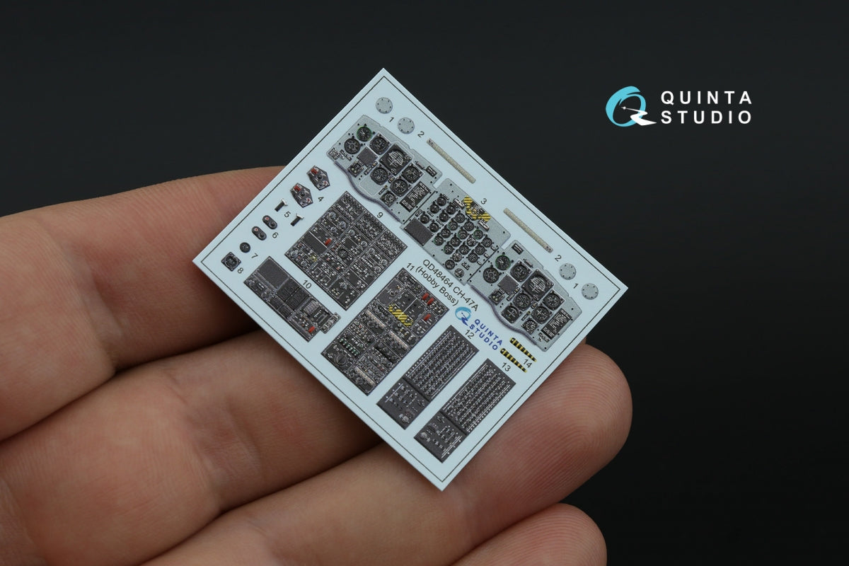 Quinta Studio QD48464 CH-47A 3D-Printed colored Interior on decal paper (HobbyBoss) 1/48 – image 4