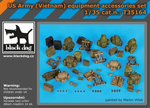 Ensemble d&amp;#39;accessoires d&amp;#39;équipement Black Dog T35164 Armée américaine (Vietnam) 1/35