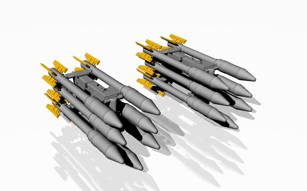 Armory Models ACA4814 S-3K unguided missiles w/ APU-14U launcher rack 1/48 – Bild 5