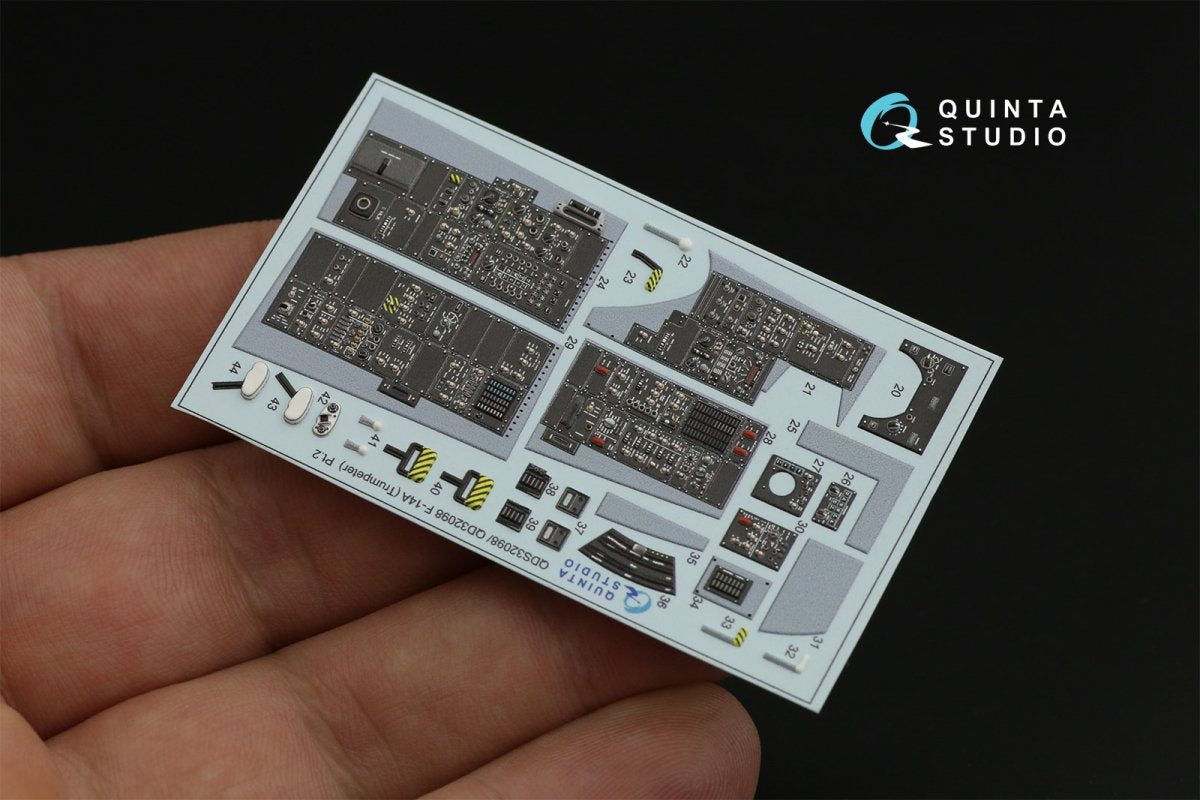 Quinta Studio QD32098 F-14A 3D-Printed &amp;amp; coloured Interior on decal paper ( Trumpeter ) 1/32 – zdjęcie 12