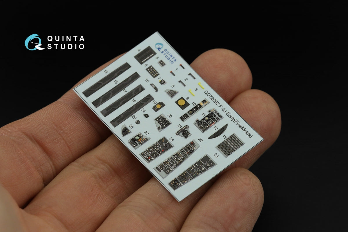 Quinta Studio QD72082 F-4J Early 3D-Printed &amp;amp; coloured Interior on decal paper (Fine Molds) 1/72 – zdjęcie 6