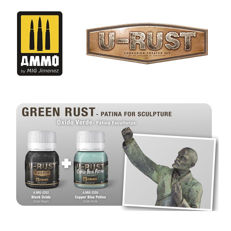 Ammo of Mig 2255 U-RUST COPPER BLUE PATINA (40ml) – imagen 2