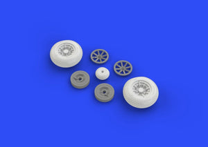 Eduard 632080 P-40 wheels w/ pattern HASEGAWA 1/32 – immagine 4