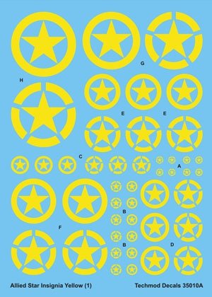 Techmod 35010 - Insigne étoile allié jaune (1/35)
