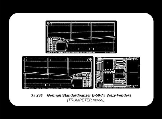 Aber 35234 German Standardpanzer E-75/50 - vol. 2 - additional set - fenders 1/35 – immagine 4