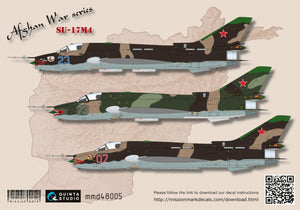 Décalcomanies Quinta Studio MMD48005 Su-17M4 (série Guerre d&amp;#39;Afghanistan) 1/48