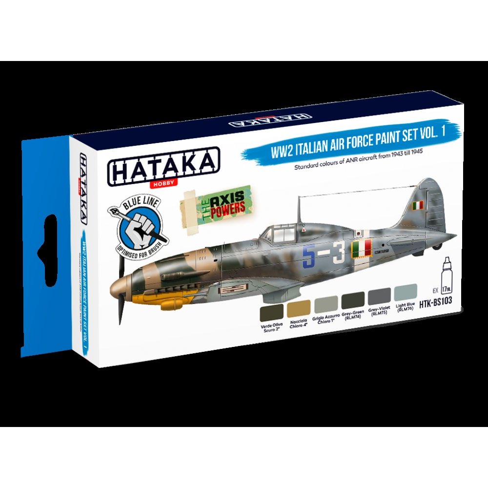 Hataka HTK-BS103 “WW2 Italian Air Force Paint set vol. 1&amp;quot; (6x17ml) – imagen 2