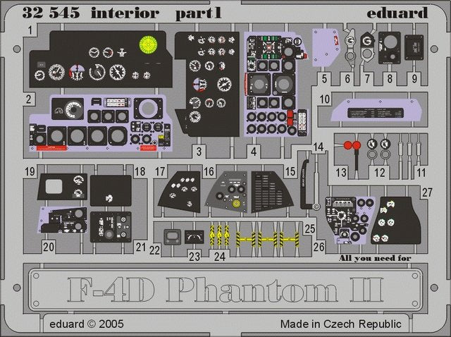 Eduard 32545 F-4D interior 1/32 Tamiya